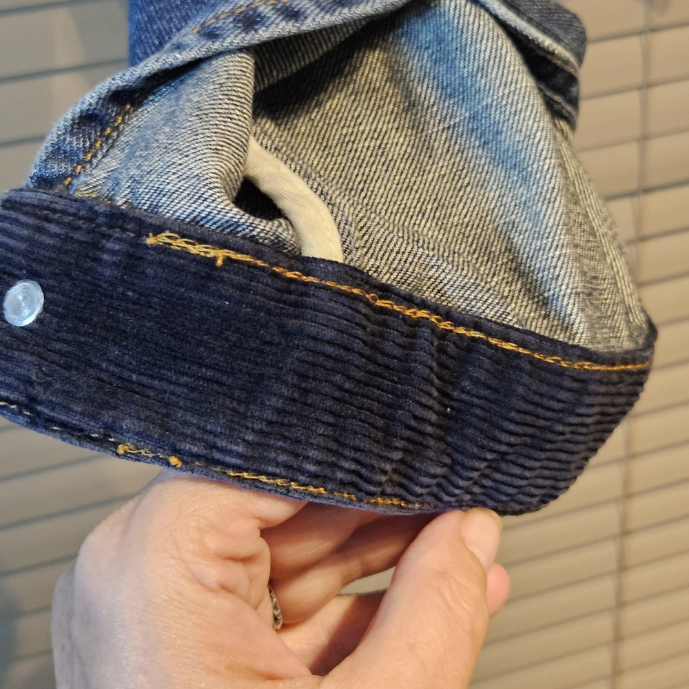 Preloved Size 12 one-off designer jeans jacket fr. sample sale. Corduroy & denim - Picture 8 of 14